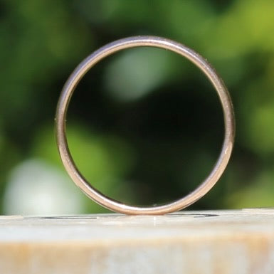 Vintage Rose Gold 9ct Band, 9ct Rose Gold, size N or 6.75