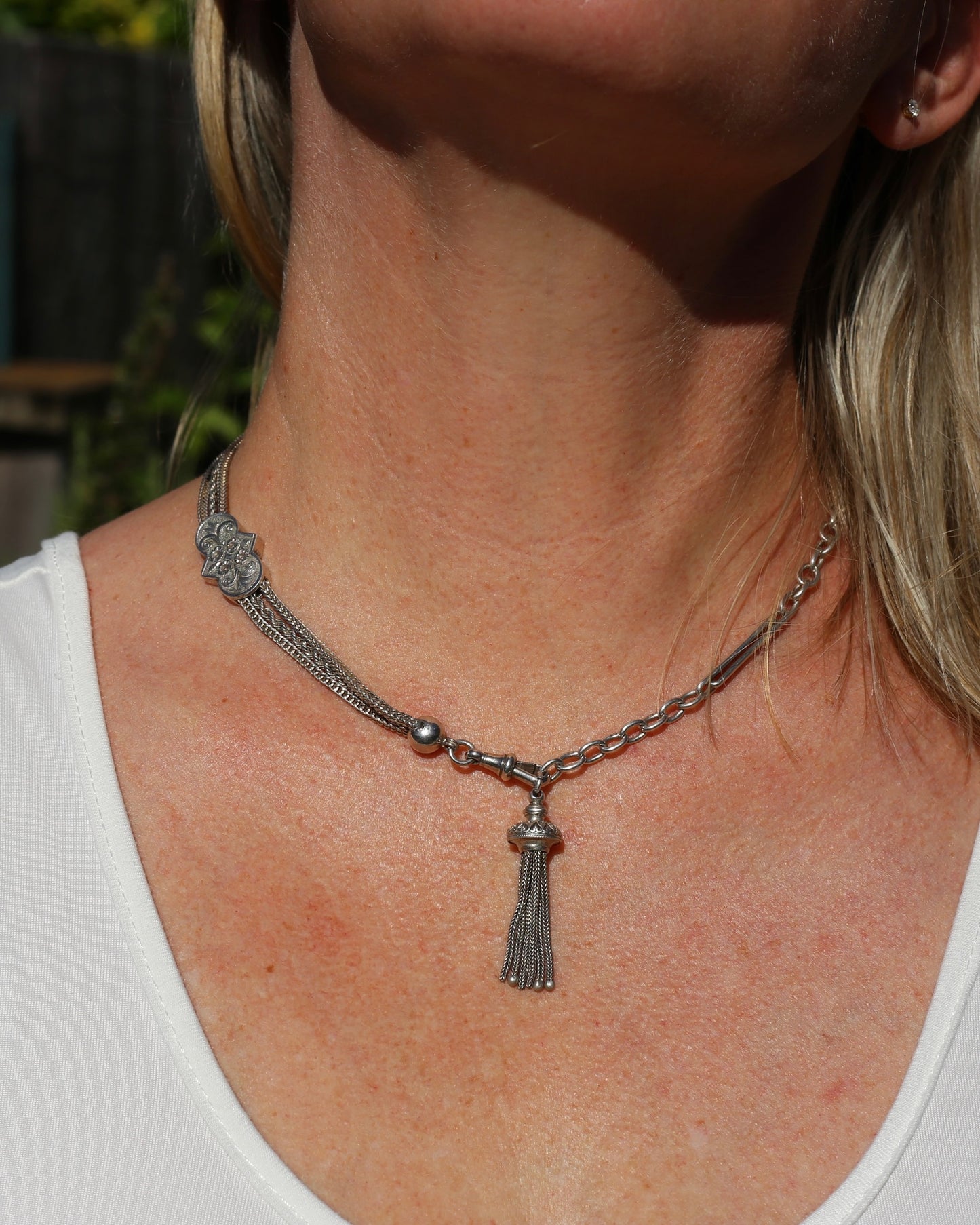 Antique Silver Tassel, Sterling Silver, 3.7g & 2.9g