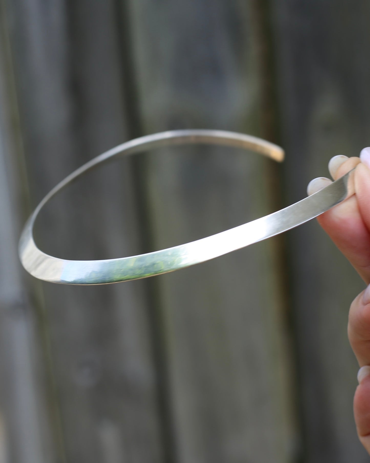 Vintage Silver Torque Collar, Sterling Silver, 21.06g