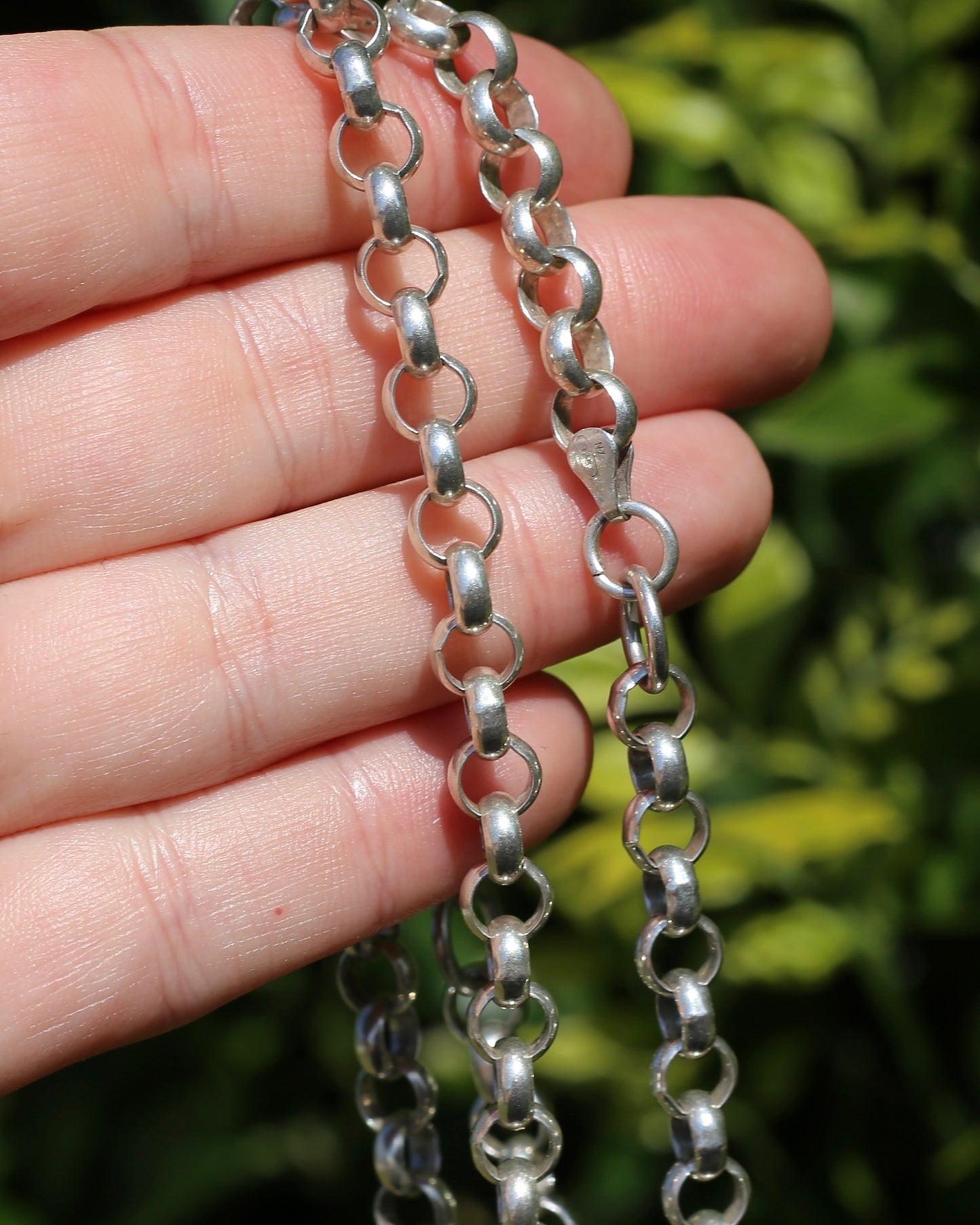 Over the Head 65cm New Zealand Made Silver Belcher Chain with Moving T-bar, 51.5g