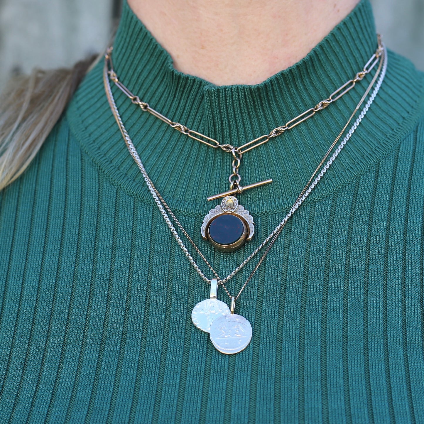 Eternity Pendant - Roman Goddess Aeternitas or Providentia, Cast From a 141-161AD Silver Denarius, avail in  Silver and Gold