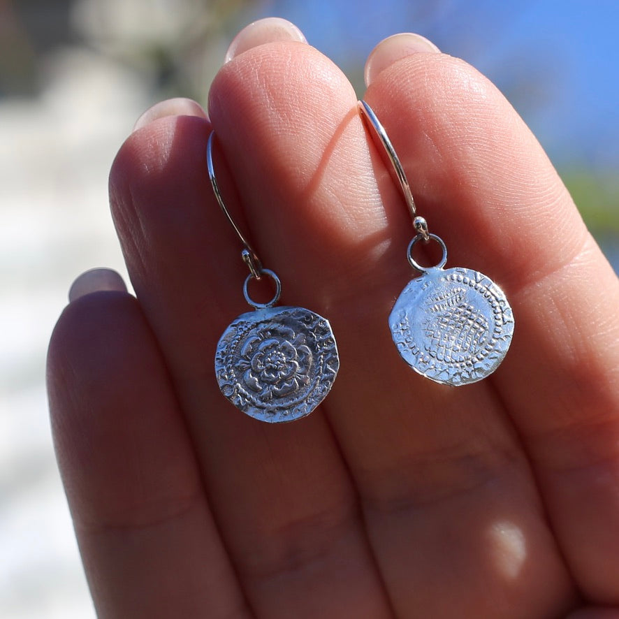 The Penny, Earrings -  Replica of the James I Penny Second Coinage 1604 - 1619