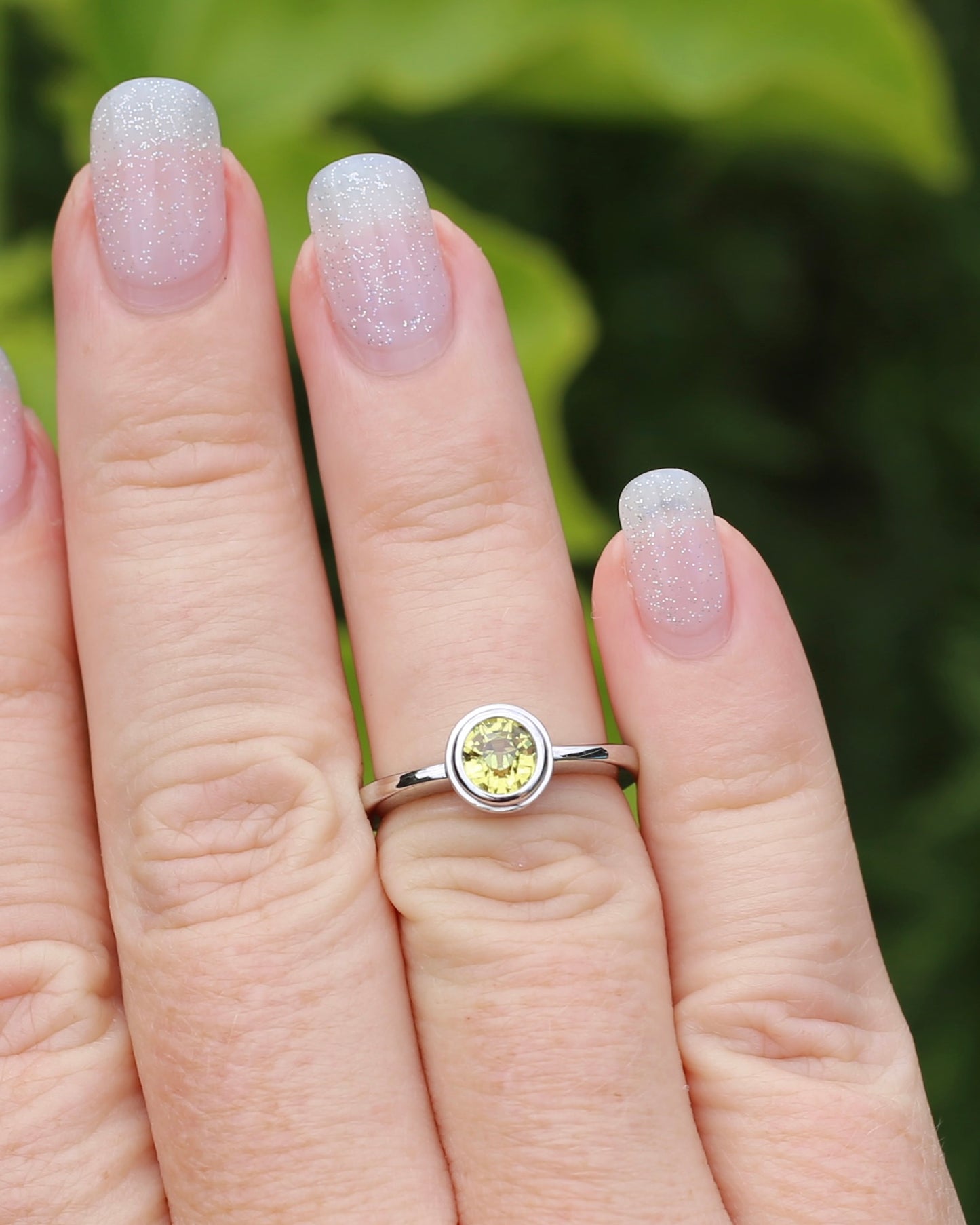 Old Cut Yellow Sapphire in 18ct White Gold Bezel Set Ring, 18ct Yellow Gold, size L or just under 5.75 , 4.48g, with valuation