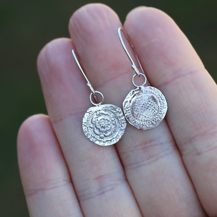 The Penny, Earrings -  Replica of the James I Penny Second Coinage 1604 - 1619