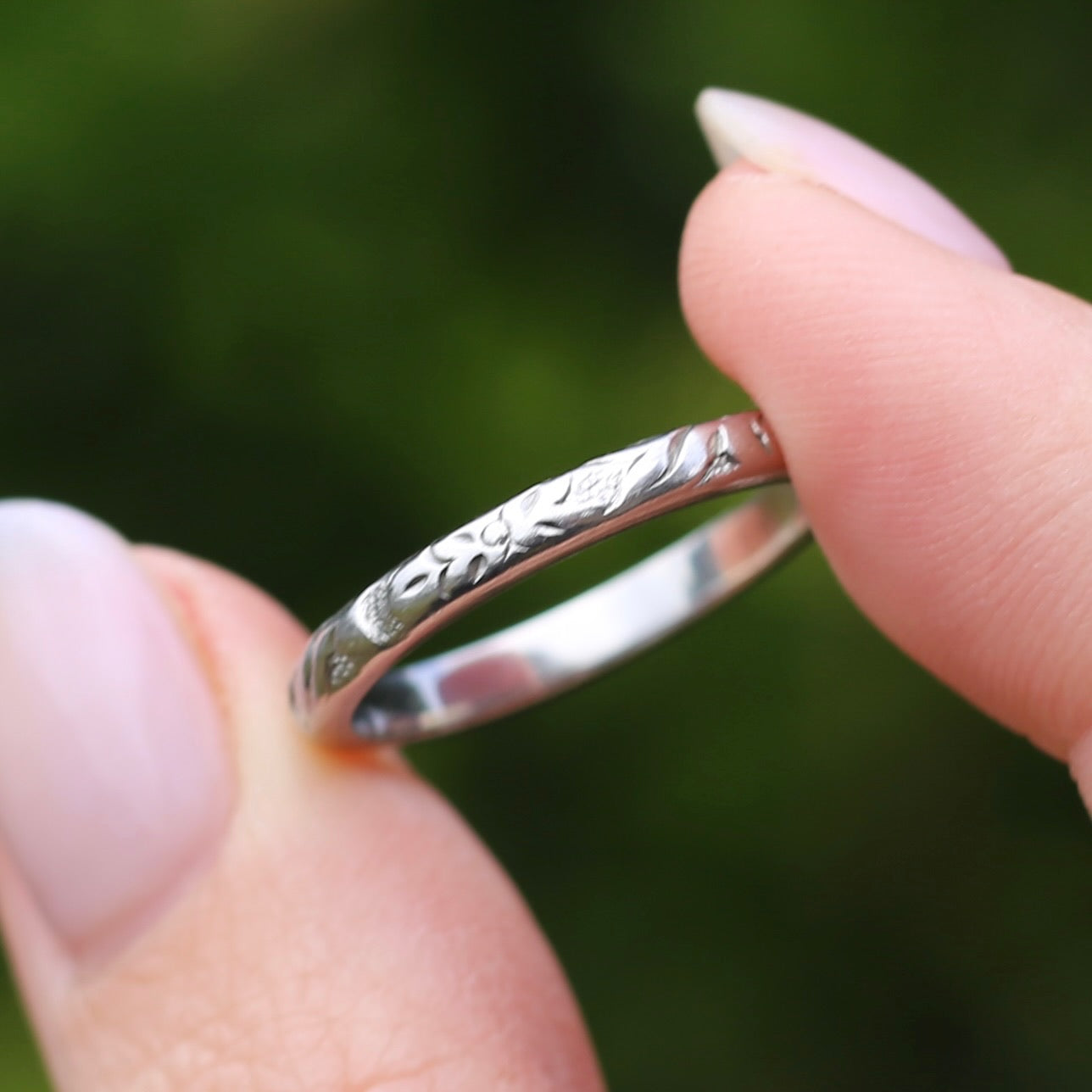 1940s Palladium Orange Blossom Wedding Ring, Palladium, size R1/2 or 9