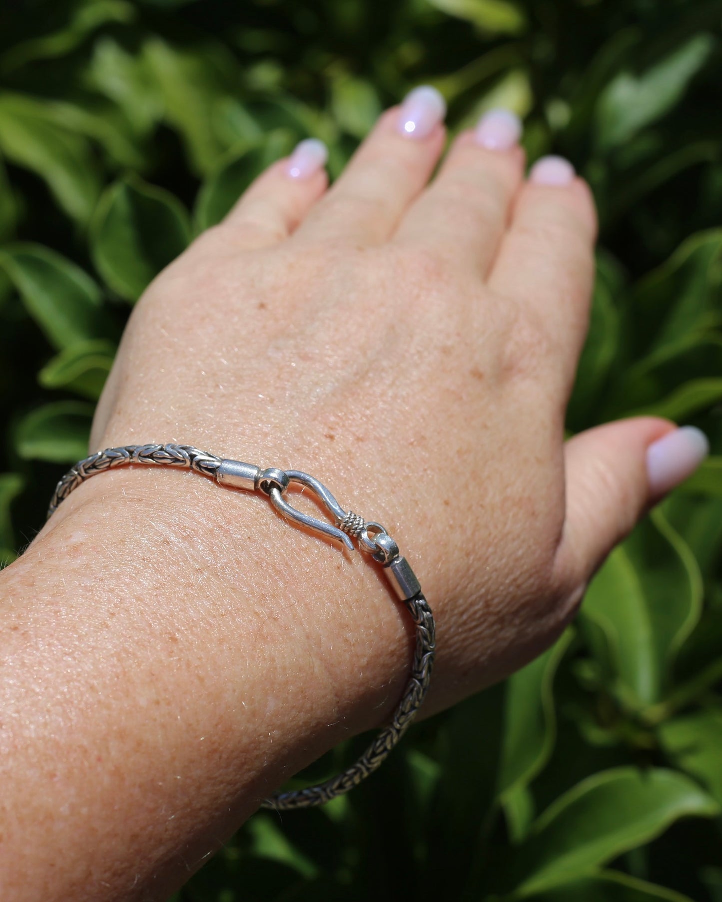 Sterling Silver Byzantine Silver Bracelet or Extender with Hook Clasp, 21cm or 8.25 inches, 11.72g