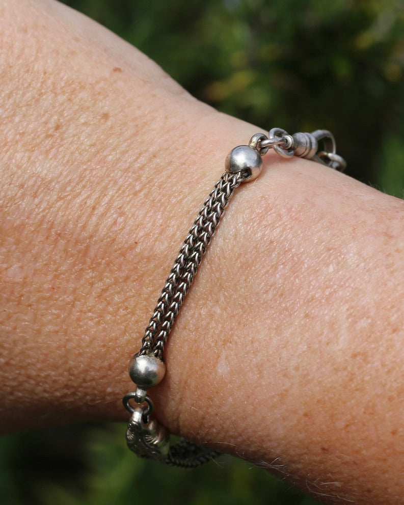 Vintique Albertina Bracelet or Extender with Swivel Albert Clasp, 18.5cm or 7.25 inches, 11.43g