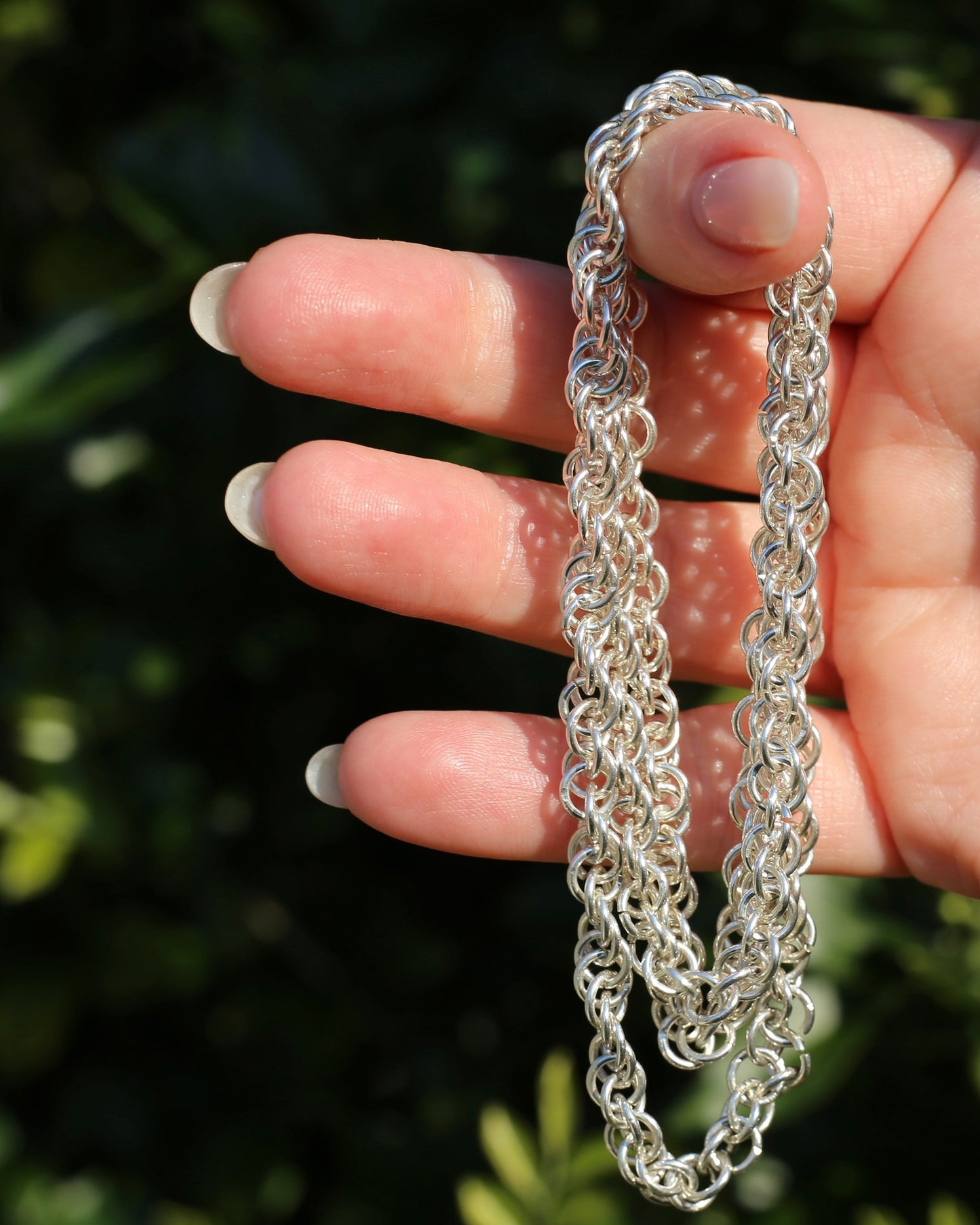 62cm Twisted Double Cable Silver Chain, 38.96g