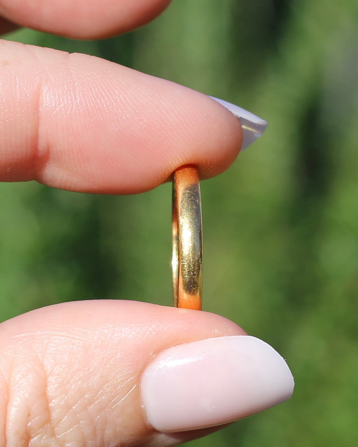 1928 Birmingham Made 22ct 3mm Wedder, 22ct Yellow Gold, size N1/2 or just over 6.75, 3.81g