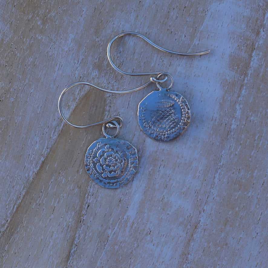 The Penny, Earrings -  Replica of the James I Penny Second Coinage 1604 - 1619