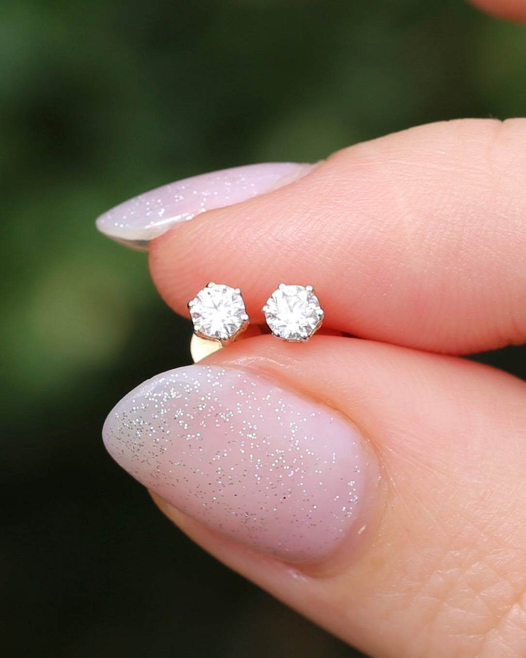 0.3ct Natural Diamond Screw Back Studs, 18ct Yellow Gold, 1.02g