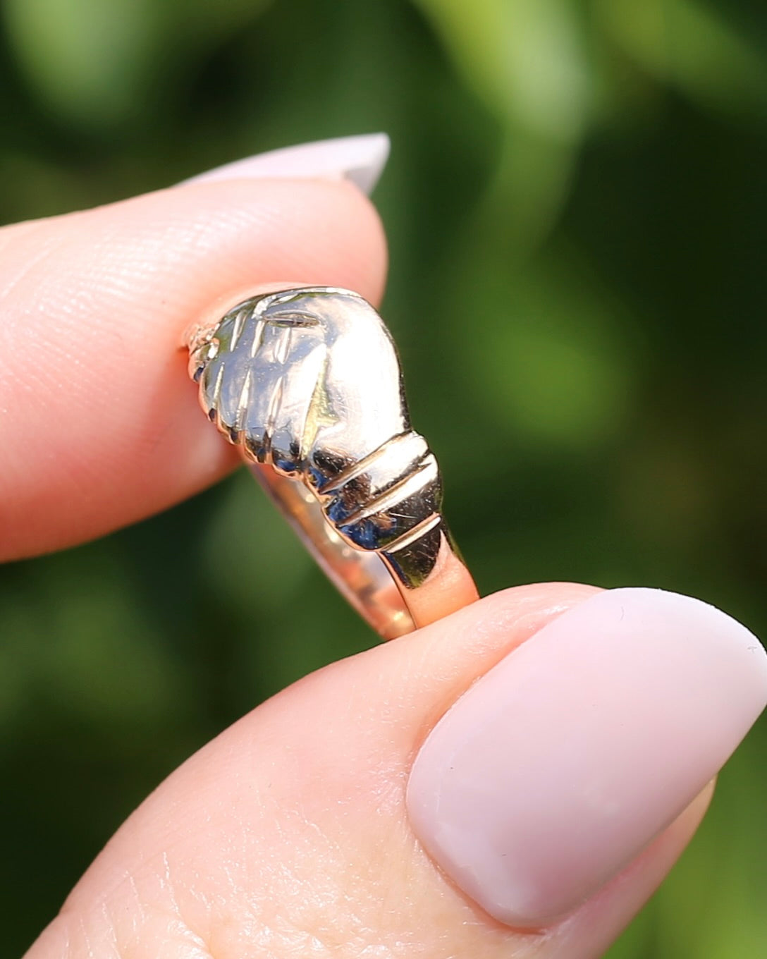 Vintique 15ct Fede Ring, 15ct Yellow Gold, size 7.5 or just over O1/2, 4.24g