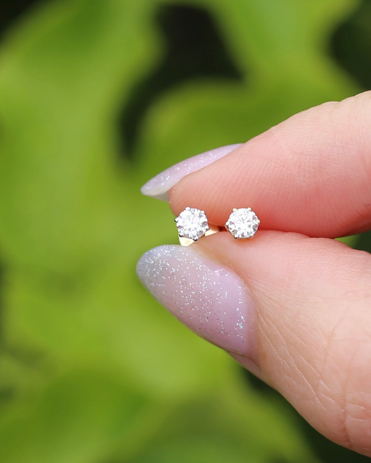 0.3ct Natural Diamond Screw Back Studs, 18ct Yellow Gold, 1.02g