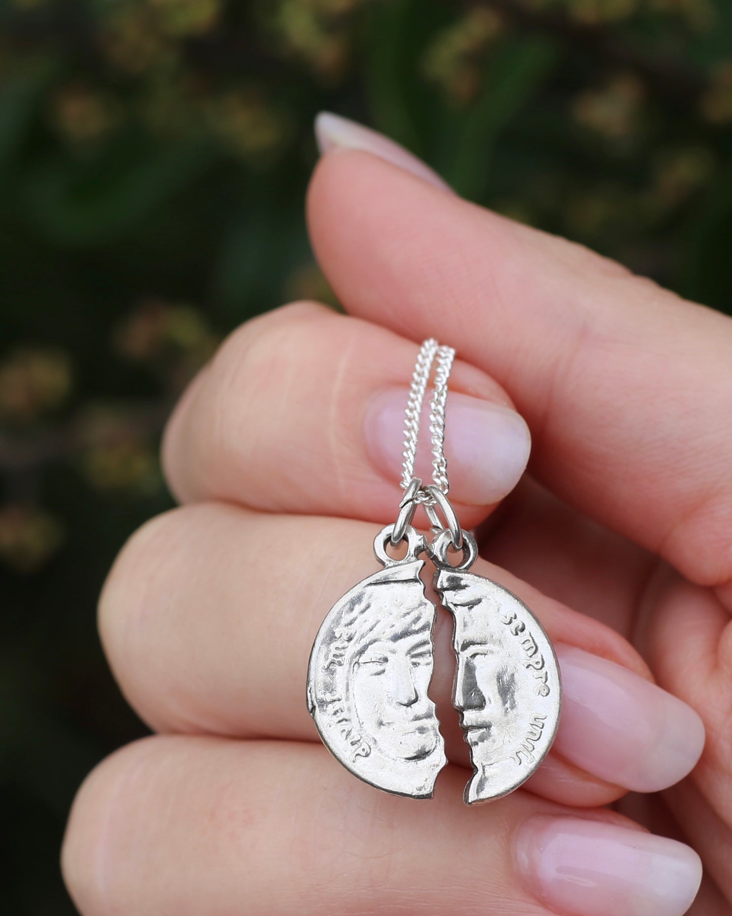 Divisi Ma Sempre Uniti Pendant Pair, Sterling Silver, 3.65g