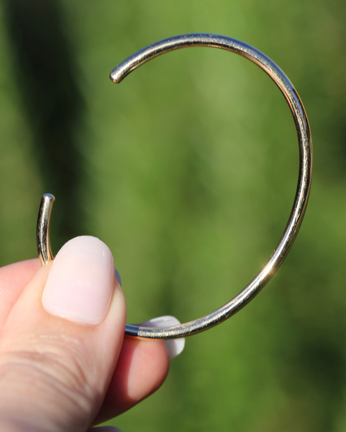 2.7mm Round Profile Handmade Cuff, 9ct Yellow Gold, 9.2g