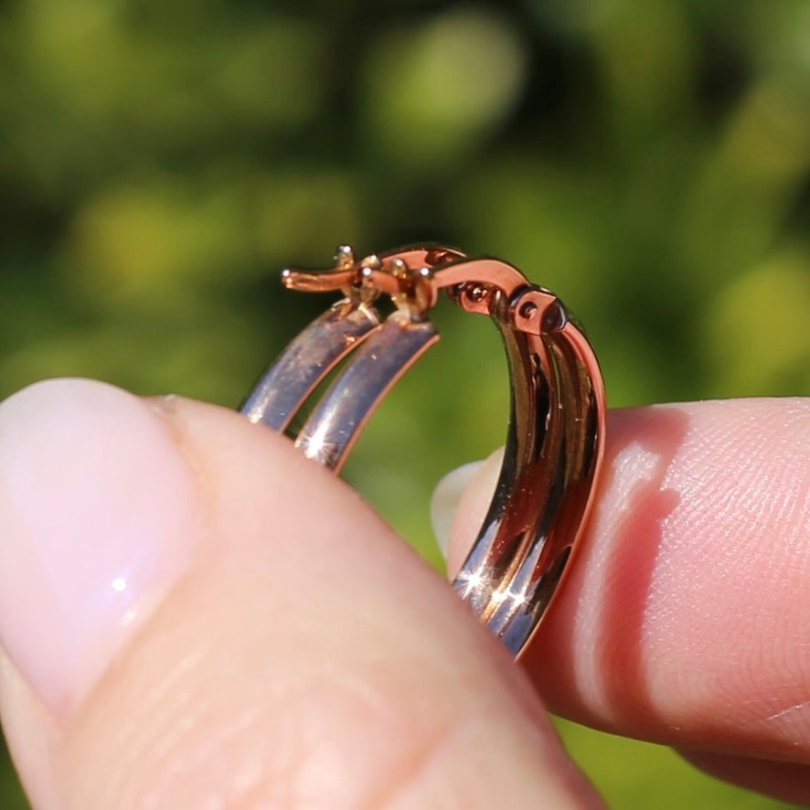 24mm Rose Gold Hoops, 9ct Rose Gold, 1.22g