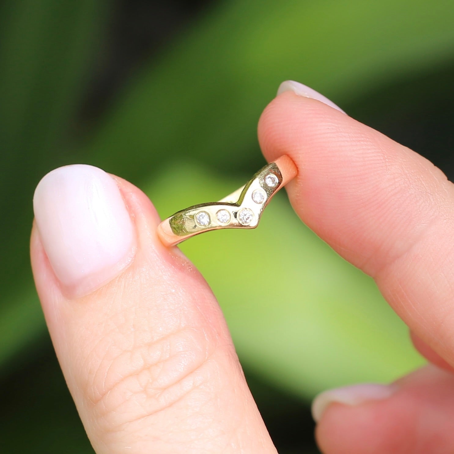 Vintage gold on sale wishbone ring