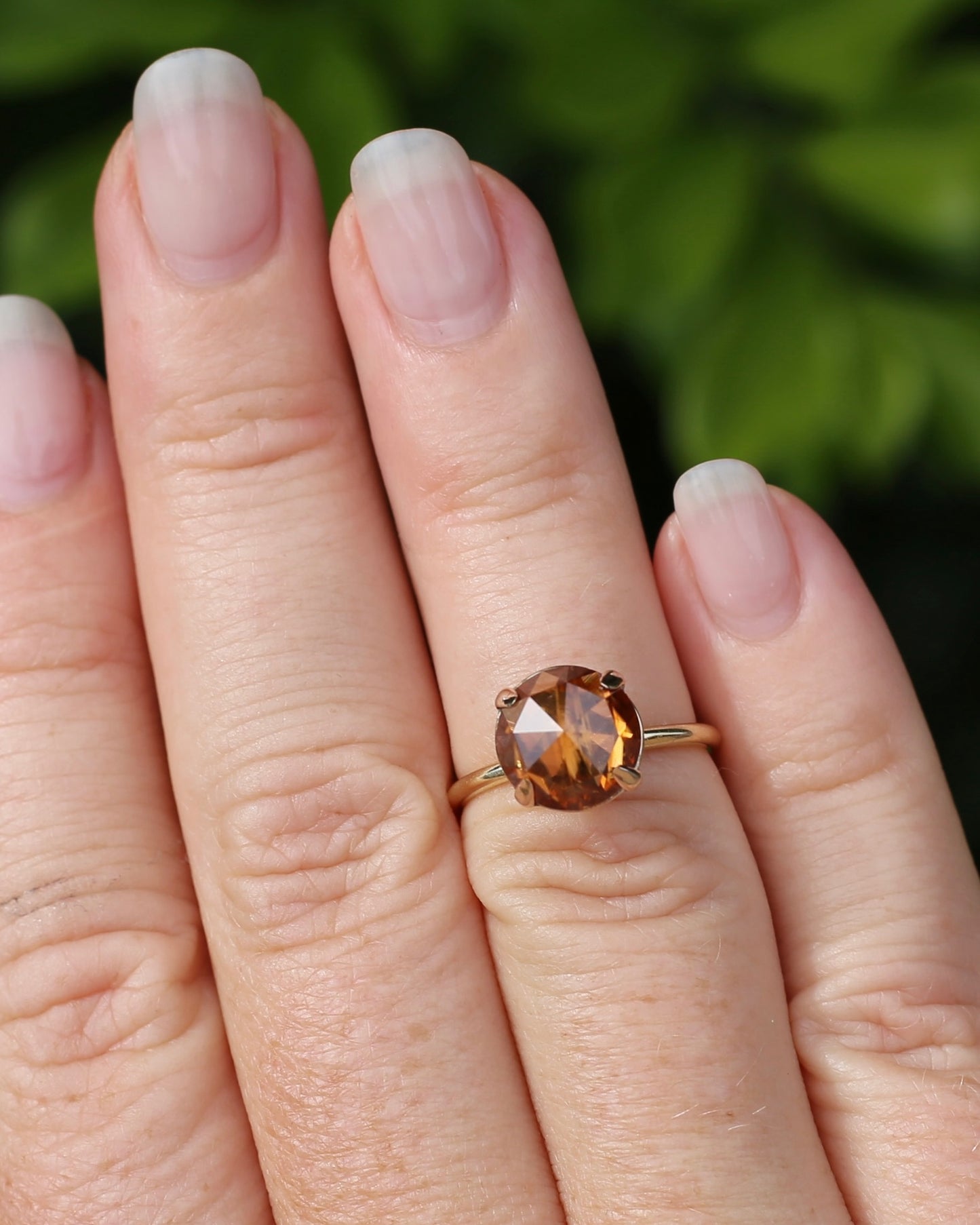 3.87ct Rose Cut Australian Zircon Ring, Claw Set in 9ct Yellow Gold, size 5.25 or K, 2.40g