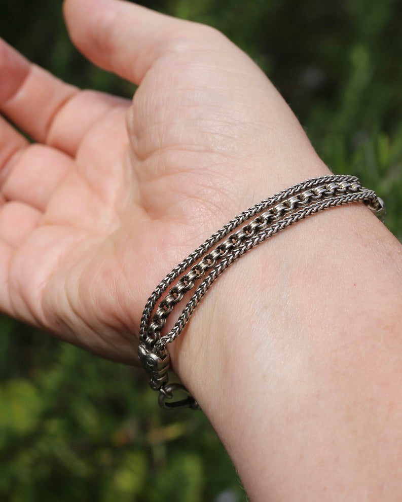 Vintique Albertina Bracelet or Extender with Swivel Albert Clasp, 18.5cm or 7.25 inches, 11.43g