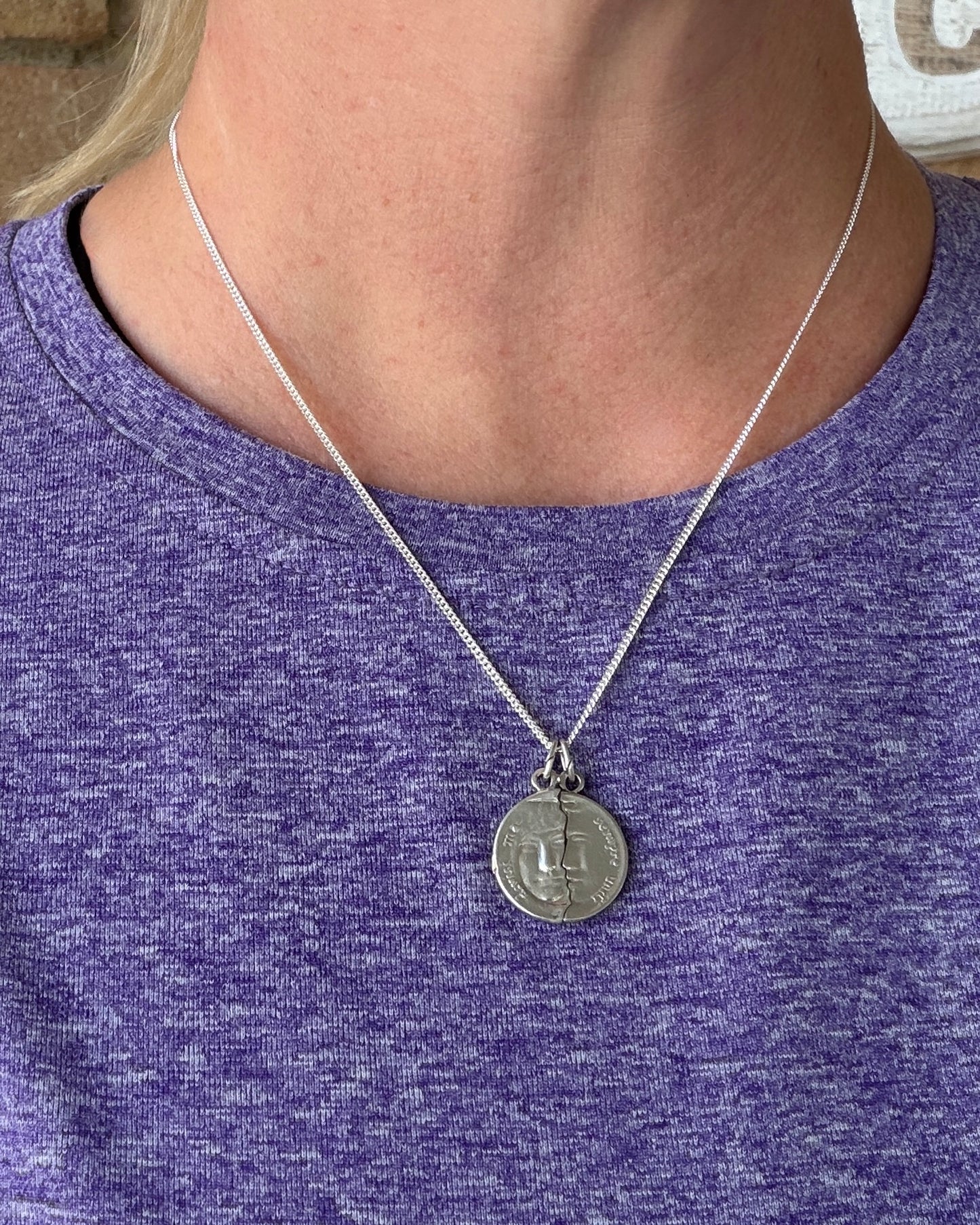 Divisi Ma Sempre Uniti Pendant Pair, Sterling Silver, 3.65g