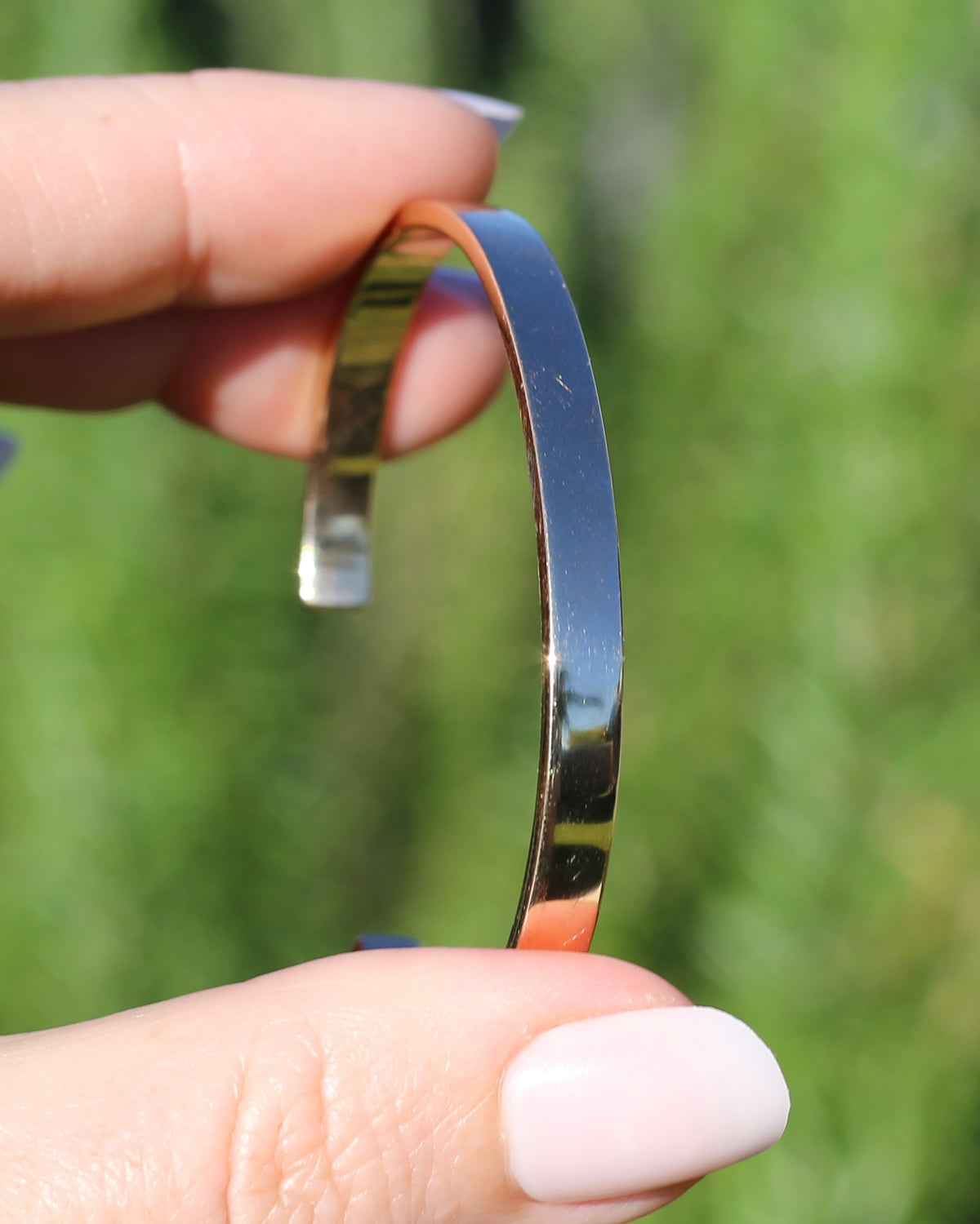 5.5mm Flat Profile Handmade Cuff, 9ct Yellow Gold, 16.2g