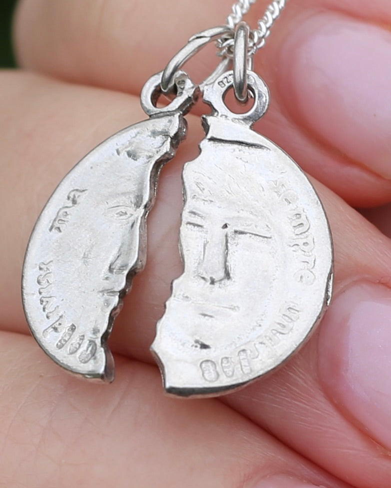 Divisi Ma Sempre Uniti Pendant Pair, Sterling Silver, 3.65g
