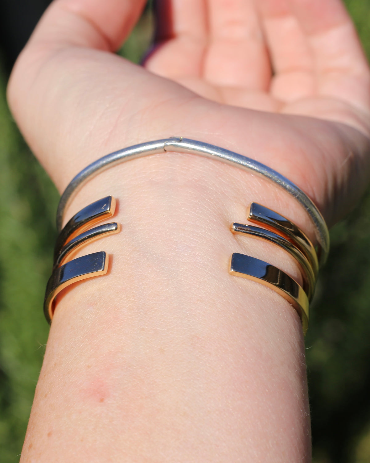 5.5mm Flat Profile Handmade Cuff, 9ct Yellow Gold, 16.2g