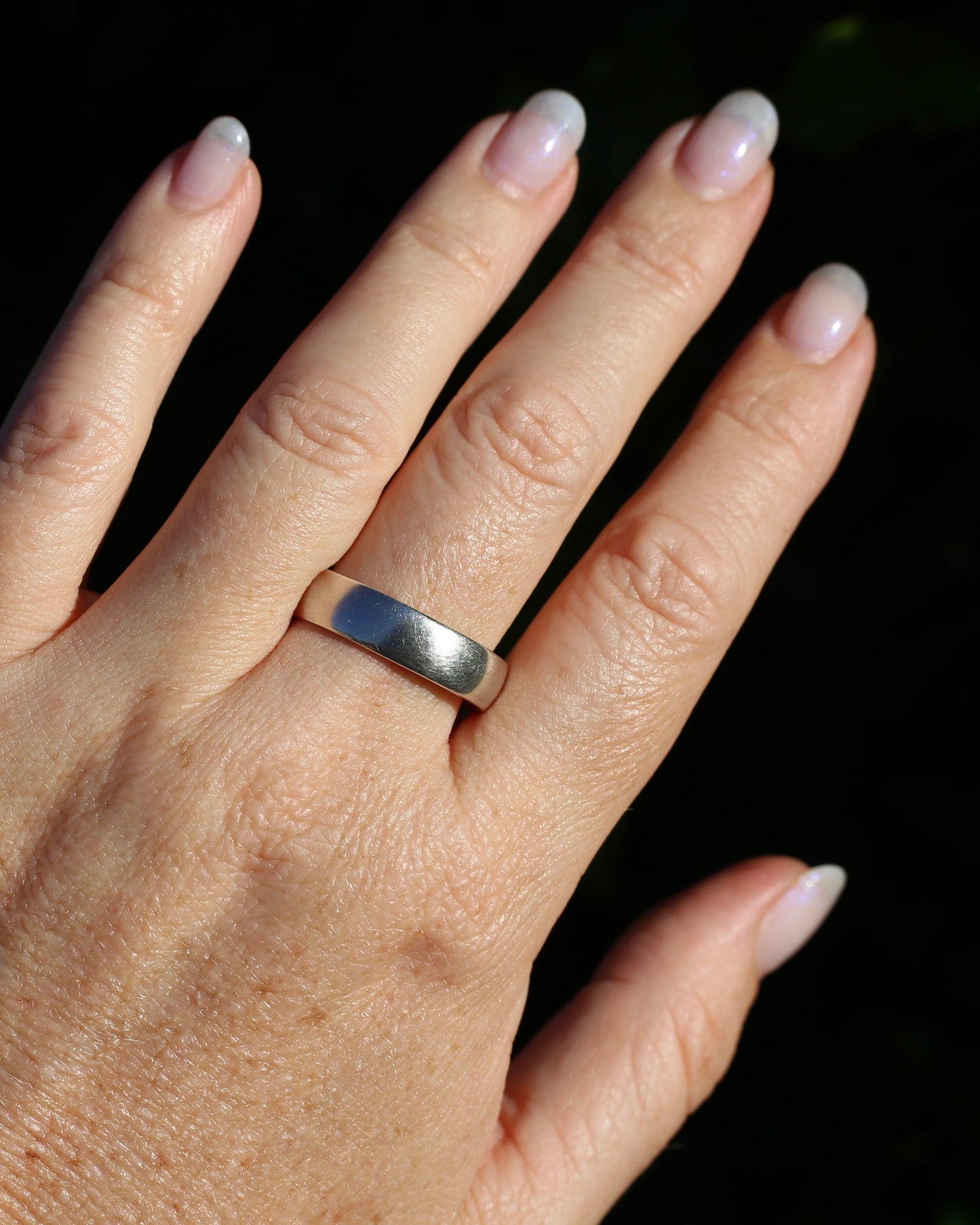 6mm Half Round Silver Band, Sterling Silver with Comfort Curve, Size X1/2 or 11.75, 8.2g