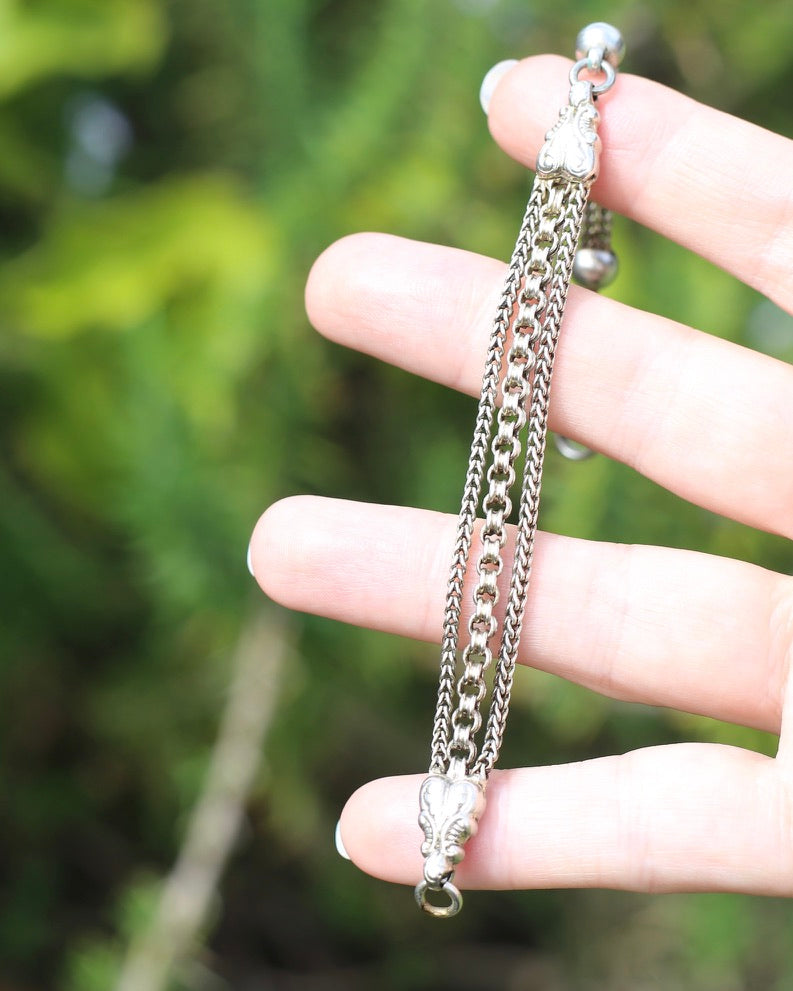 Vintique Albertina Bracelet or Extender with Swivel Albert Clasp, 18.5cm or 7.25 inches, 11.43g