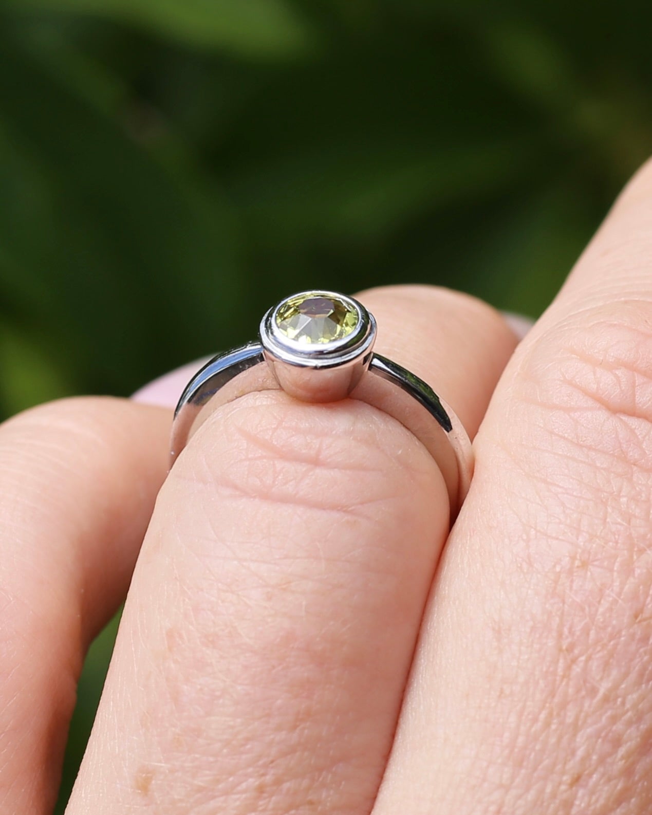 Old Cut Yellow Sapphire in 18ct White Gold Bezel Set Ring, 18ct Yellow Gold, size L or just under 5.75 , 4.48g, with valuation