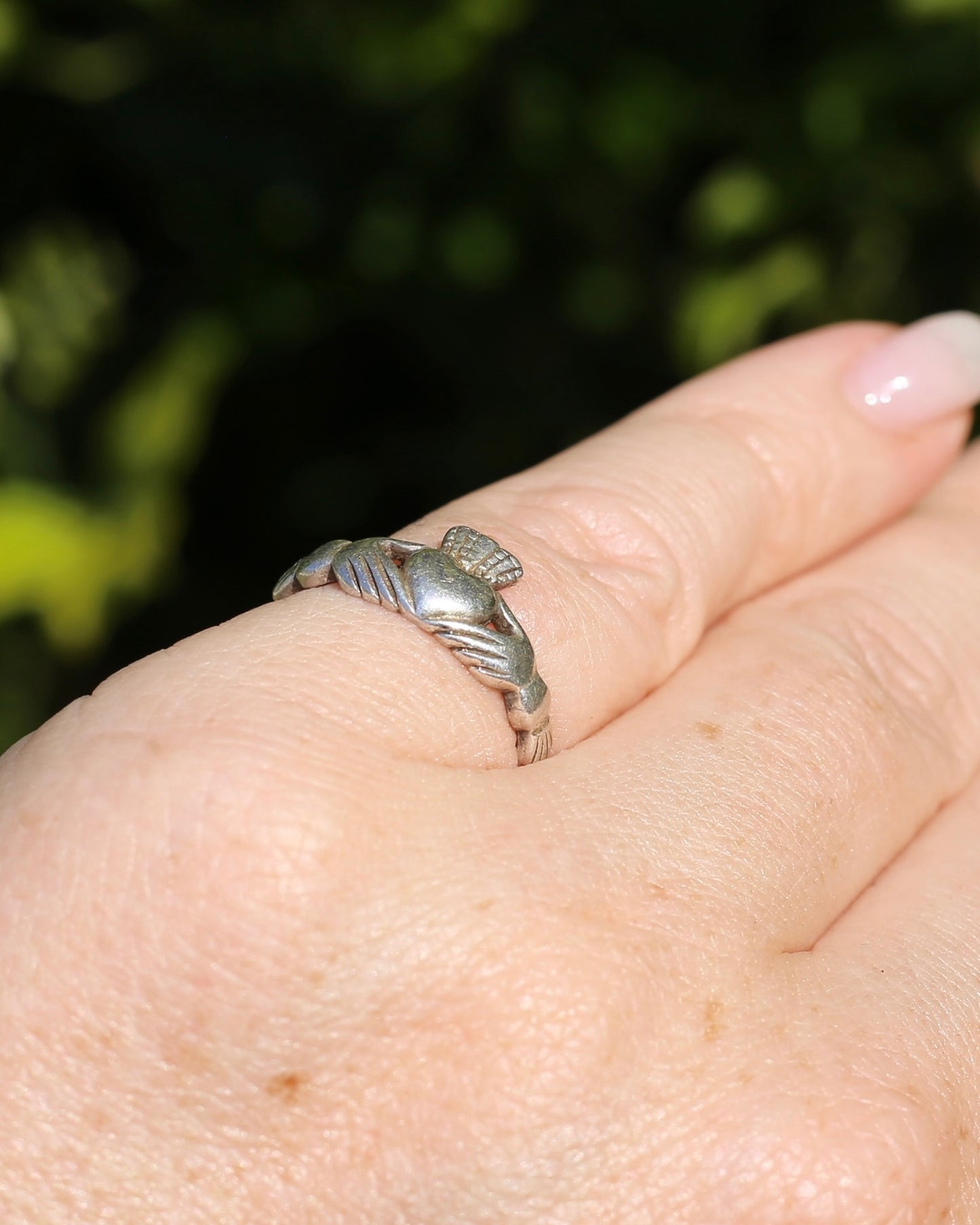 Irish Silver Claddagh Ring, 1.9g size L1/2 or 6