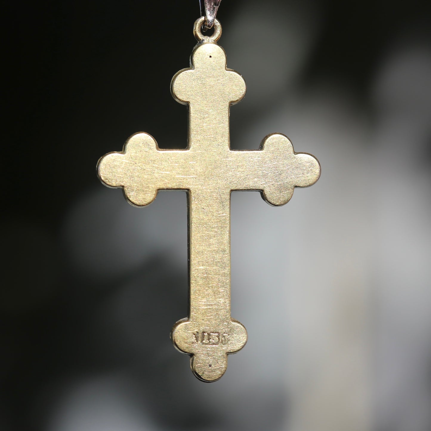 Antique 15ct Ruby and Pearl Crucifix by Australian Jeweller Willis and Sons, 15ct Gold