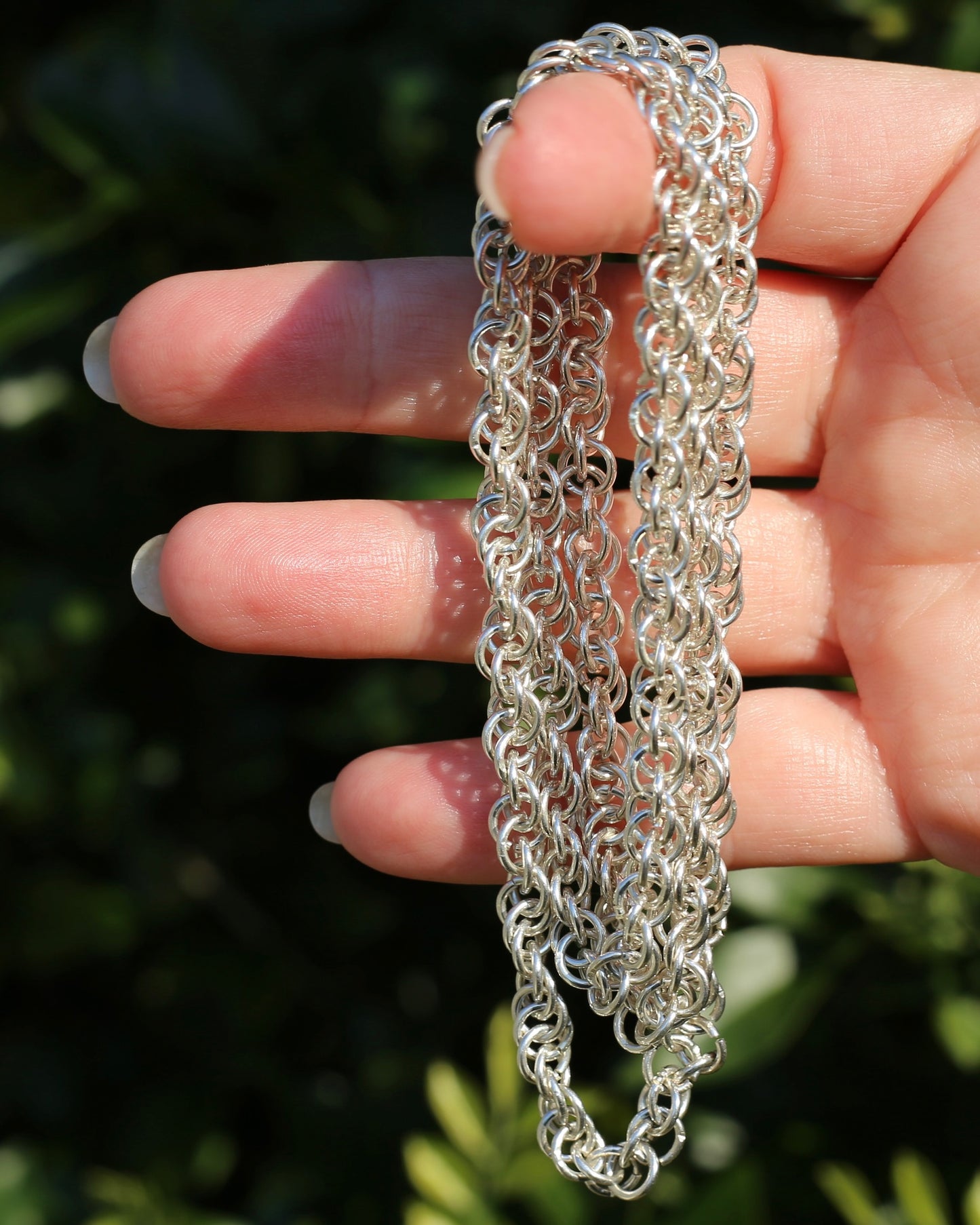 62cm Twisted Double Cable Silver Chain, 38.96g