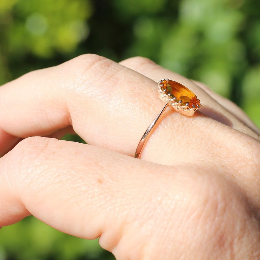 Early Australian Joseph Lawrence Oval Paste Ring, size R or 8.75