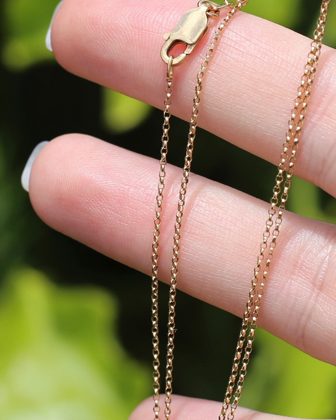 Italian Made 14ct Delicate Belcher Chain, 14ct Yellow Gold, 48.5cm or just over 19 inches, 1.82g