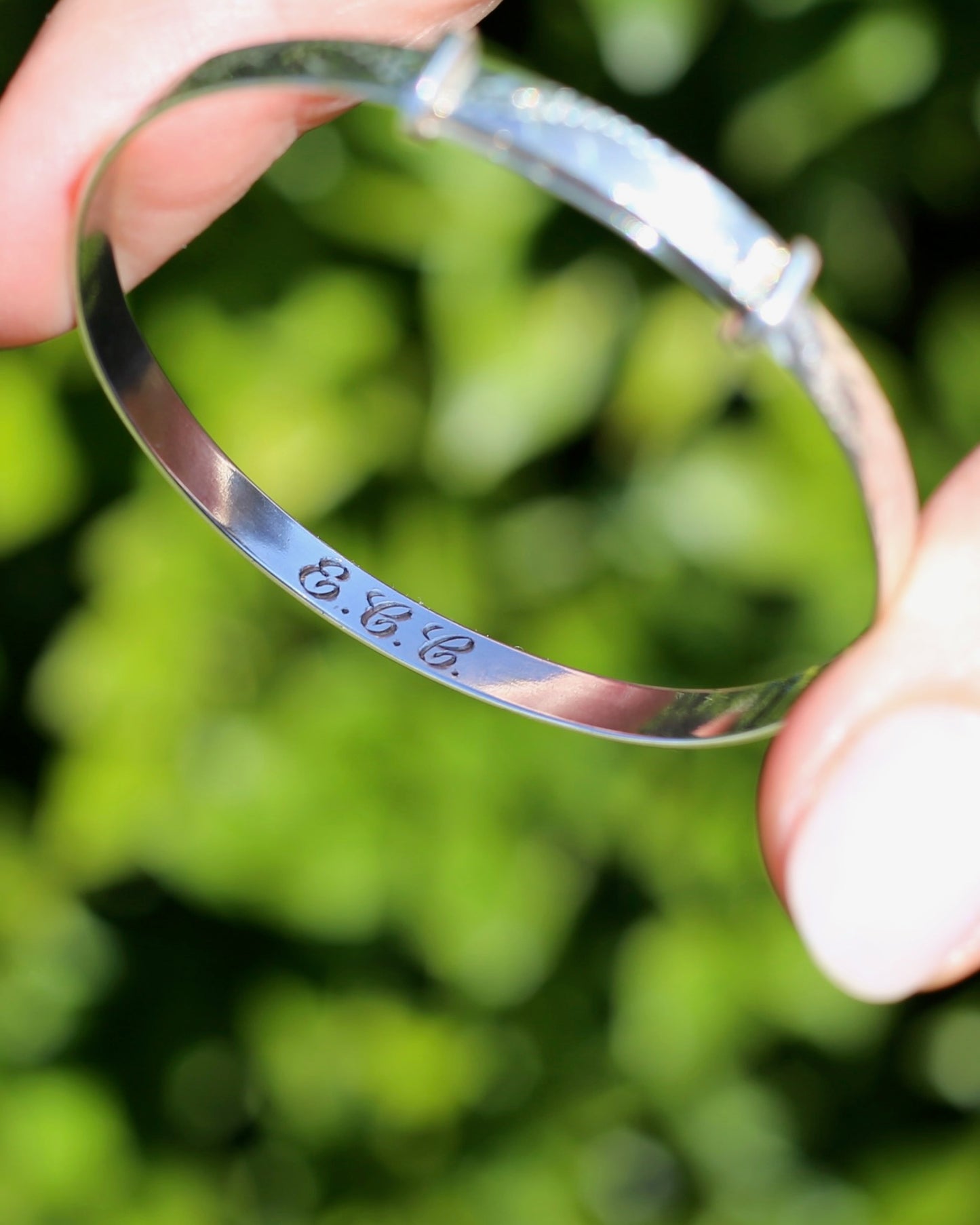 Vintage Child's Expandable Silver Bracelet. New Zealand Made, Sterling Silver - approx birth to 6