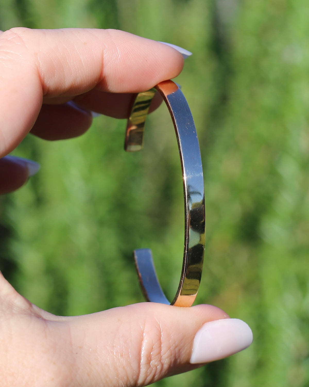 5.5mm Flat Profile Handmade Cuff, 9ct Yellow Gold, 16.2g