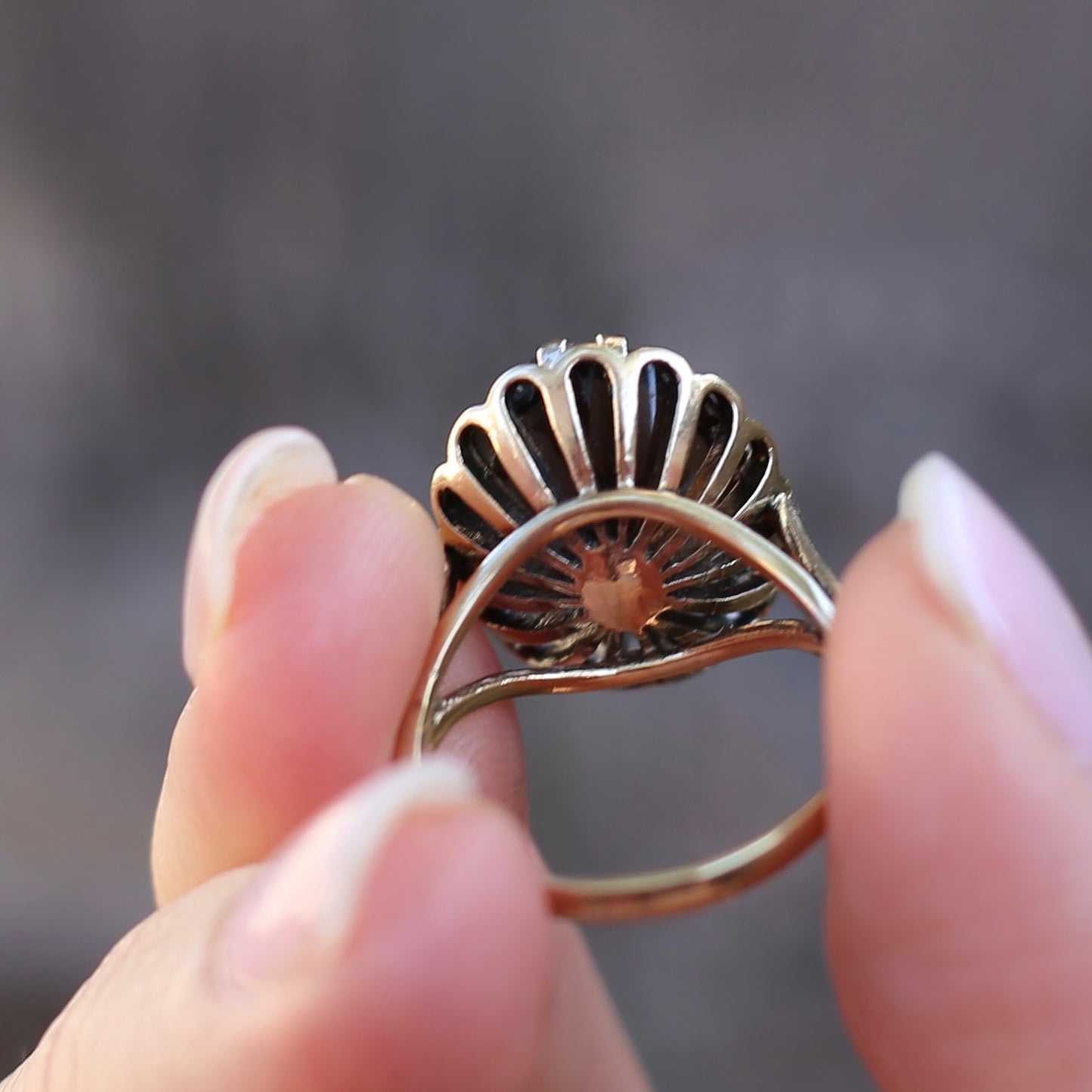 Gorgeous 1973 7.5ct Smoky Quartz Cocktail Ring, size N or 6.75