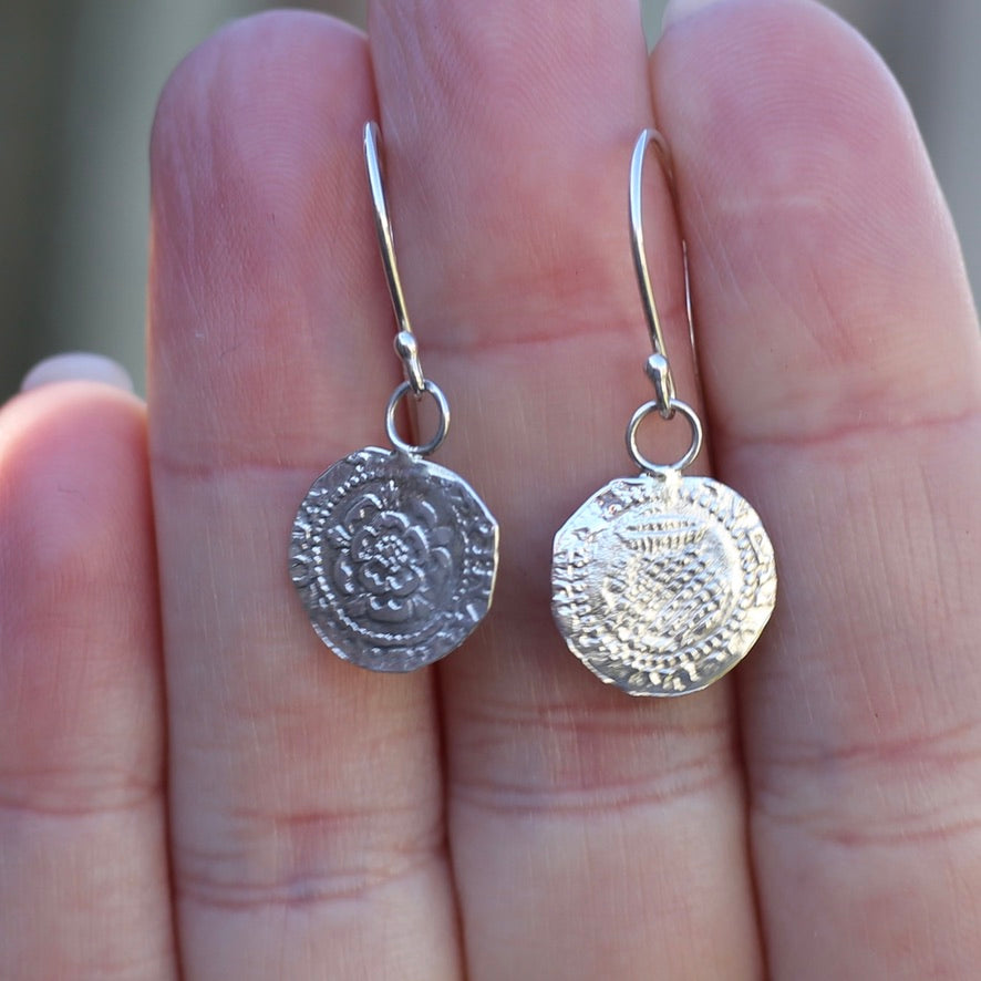 The Penny, Earrings -  Replica of the James I Penny Second Coinage 1604 - 1619