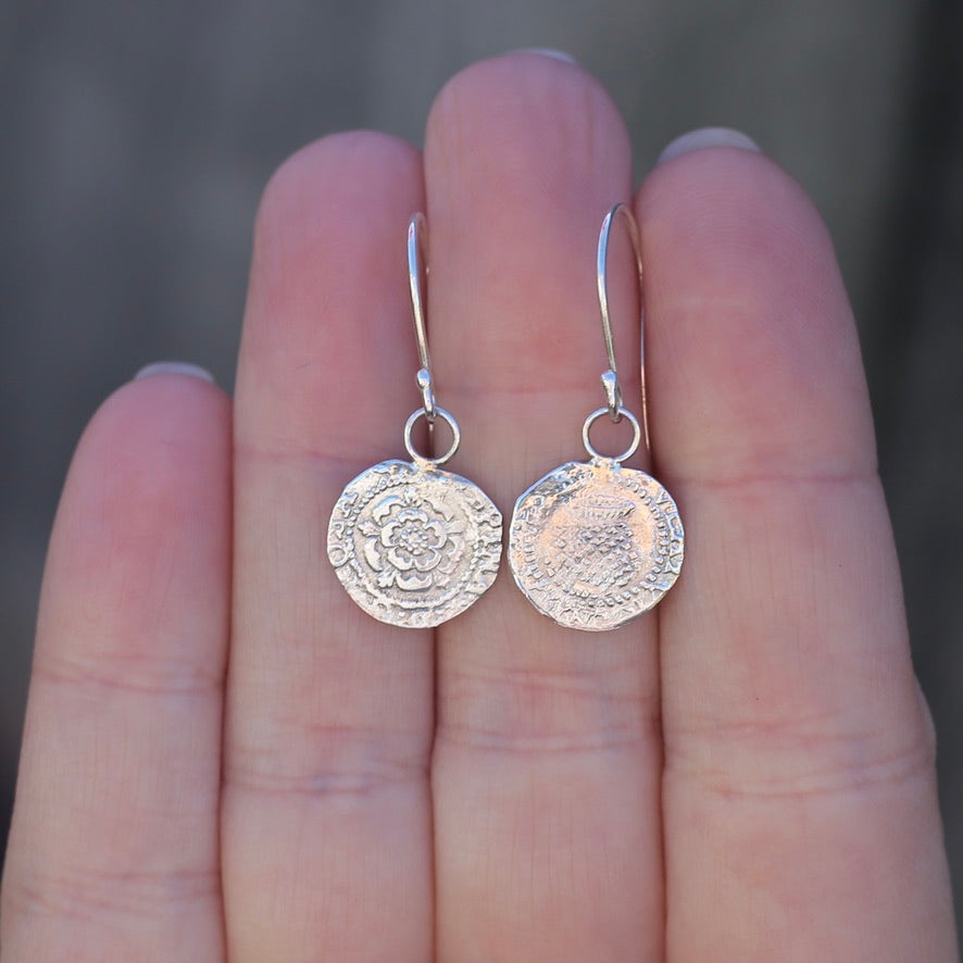 The Penny, Earrings -  Replica of the James I Penny Second Coinage 1604 - 1619