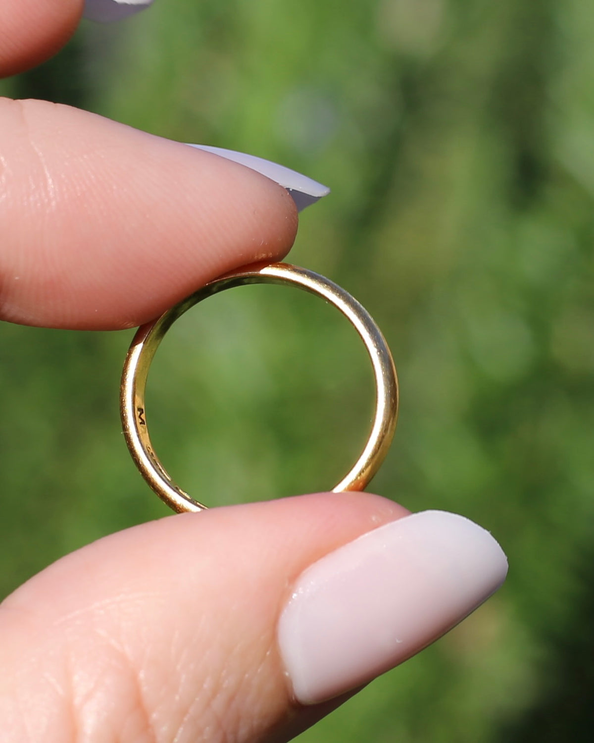 1928 Birmingham Made 22ct 3mm Wedder, 22ct Yellow Gold, size N1/2 or just over 6.75, 3.81g