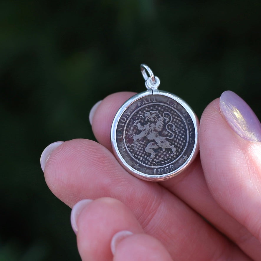 Global Coins in Silver Bezel Frames