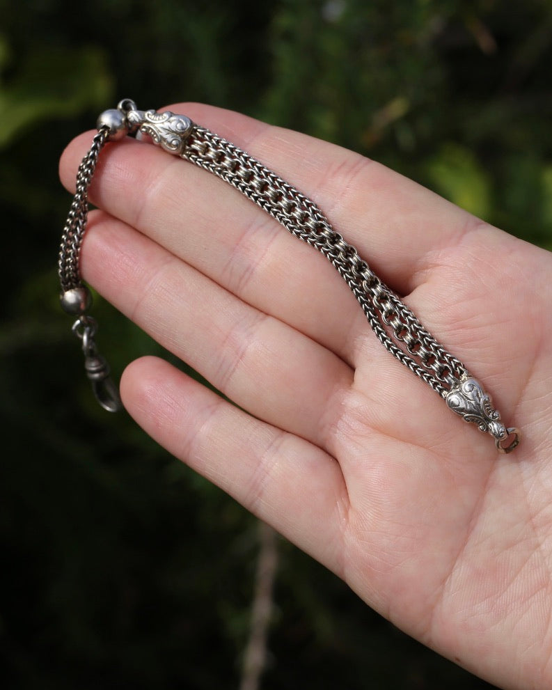 Vintique Albertina Bracelet or Extender with Swivel Albert Clasp, 18.5cm or 7.25 inches, 11.43g