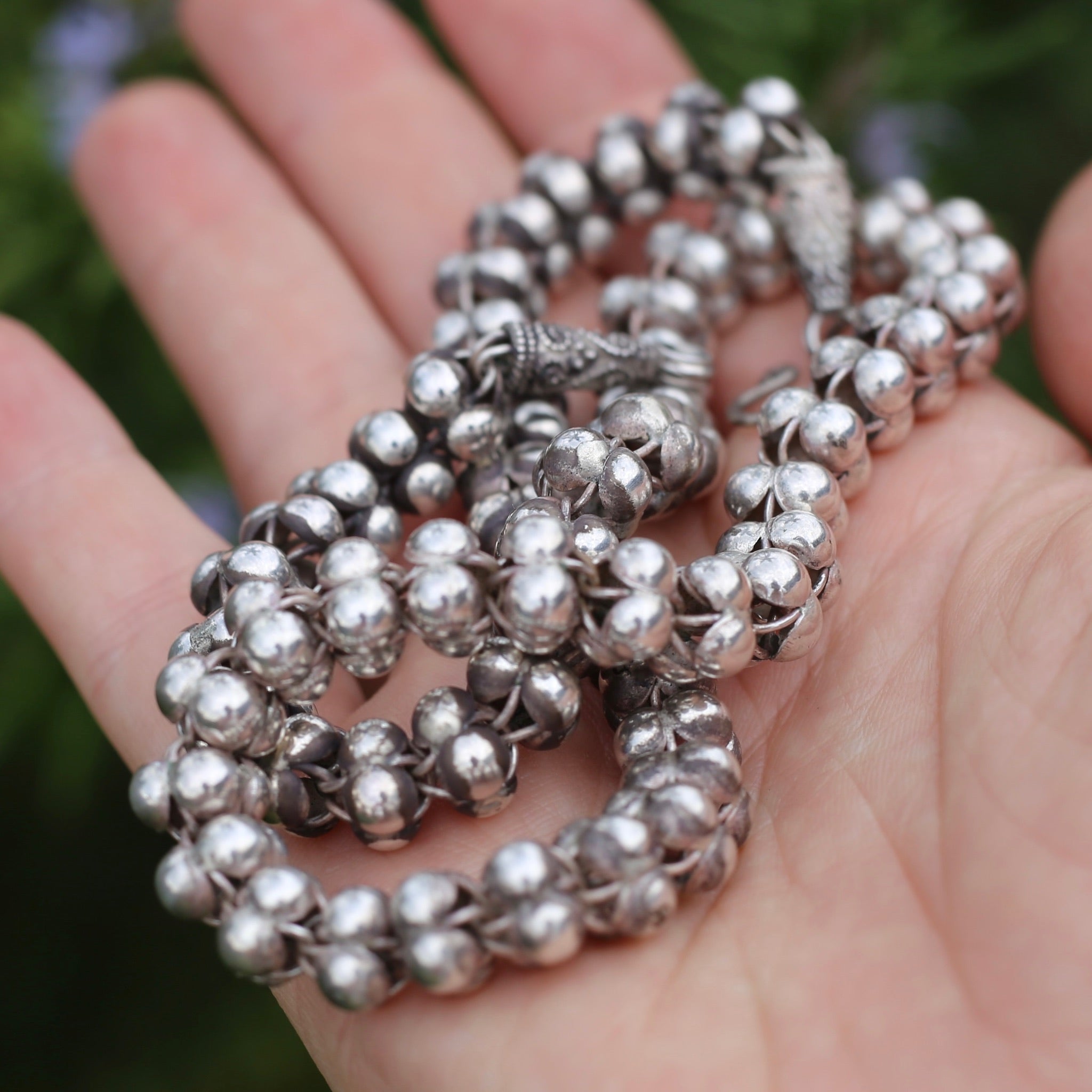 Silver store Tribal Bead Necklace