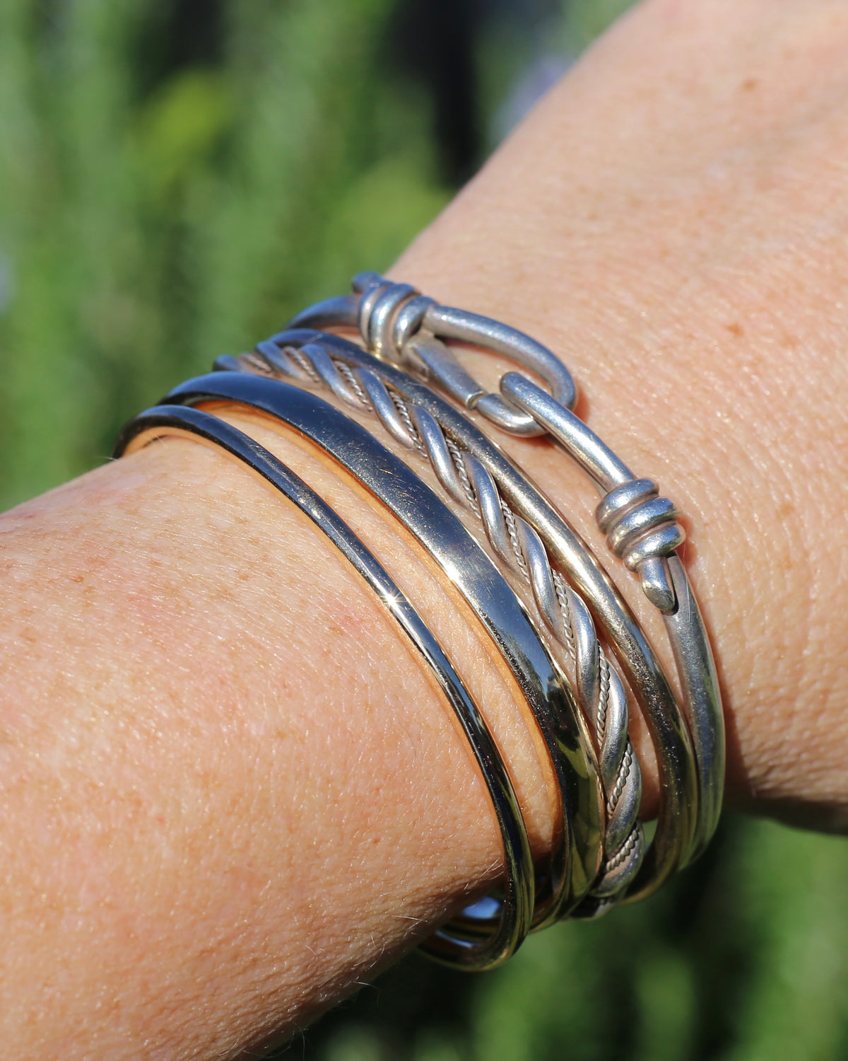 2.7mm Round Profile Handmade Cuff, 9ct Yellow Gold, 9.2g